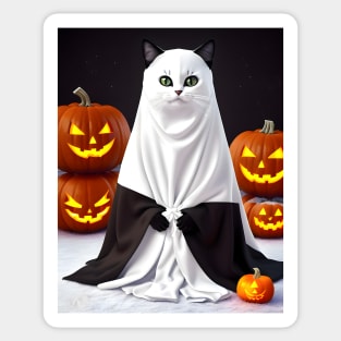 halloween cat - Modern digital art Sticker